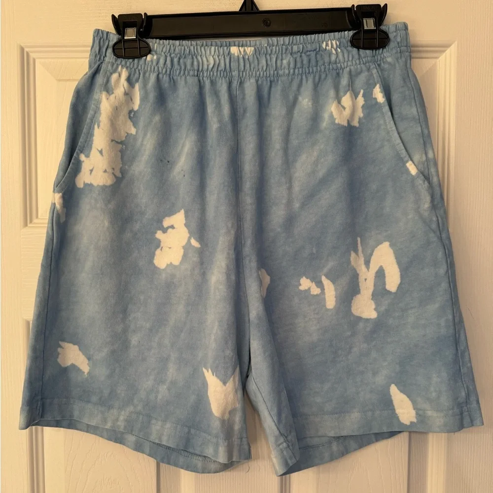 Sporty & Rich Blue Tie Dye Gym Shorts Size Small - Picture 3 of 10